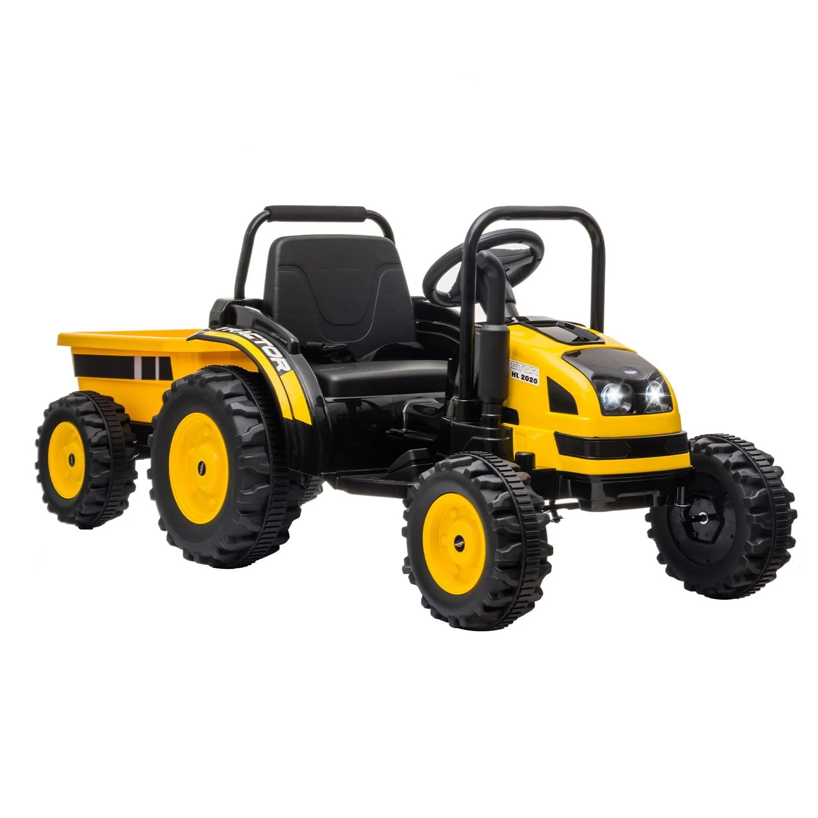 12V Electric Kids Ride-On Tractor with Trailer and Remote Control - Image 10