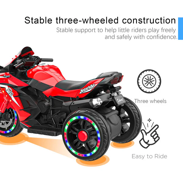 12V Electric Kids Ride-On Dirt Bike with 3 Wheels and Built-In Music - Image 23