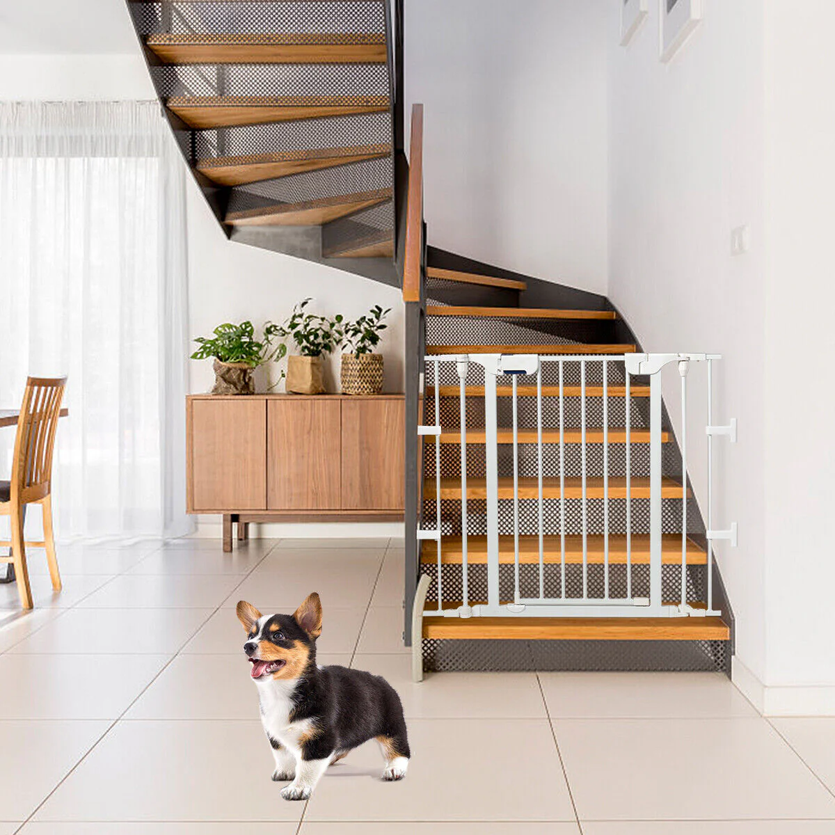 Versatile 8-Panel Metal Play Yard and Pet Barrier with Adjustable Wall Mount - Image 4