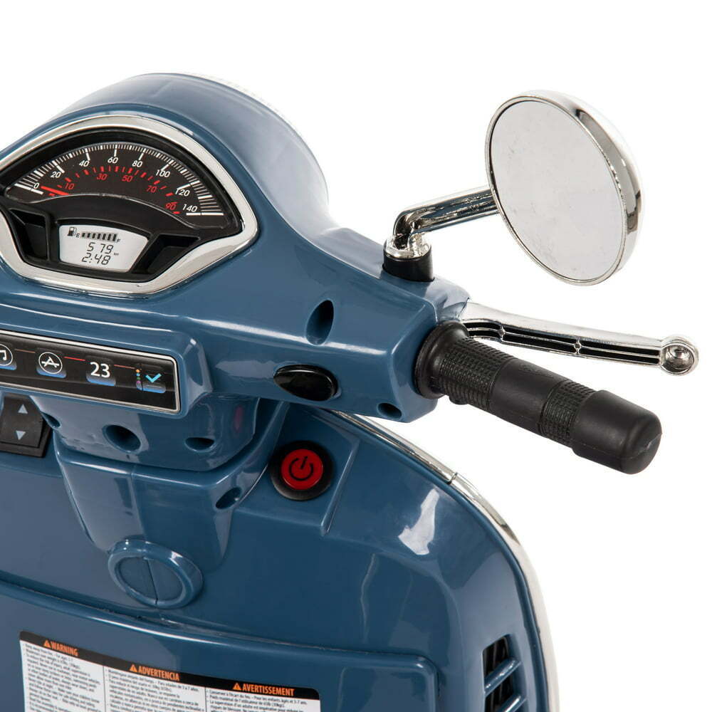 Vespa-Style 6V Electric Scooter for Kids with Training Wheels - Image 4