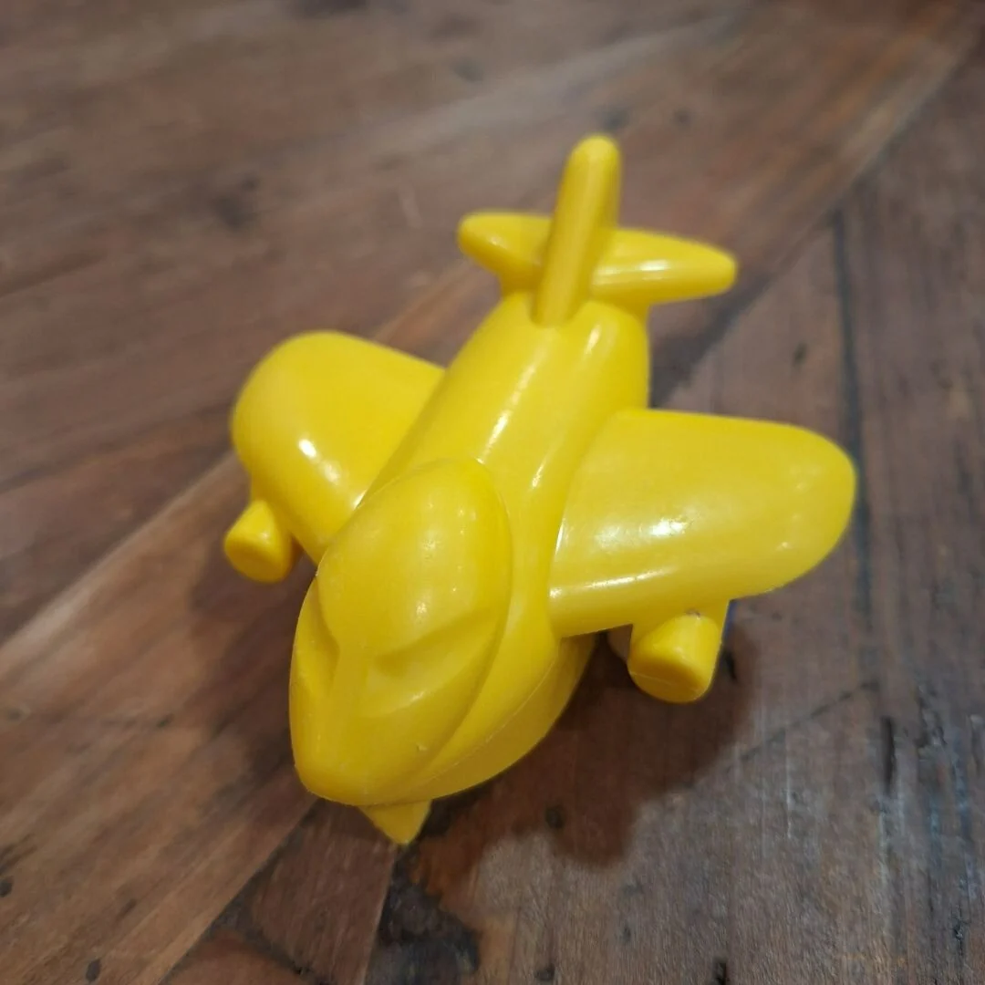 Jumbo Yellow Toddler Play Plane with Rubber Wheels Air Vehicle Toy - Image 7
