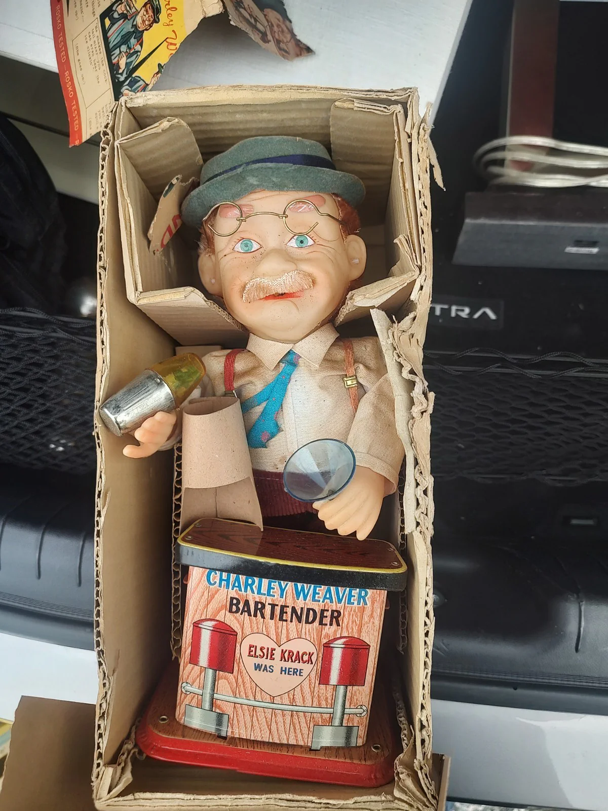 1962 Rosko Charley Weaver Battery-Operated Bartender Toy - One Owner