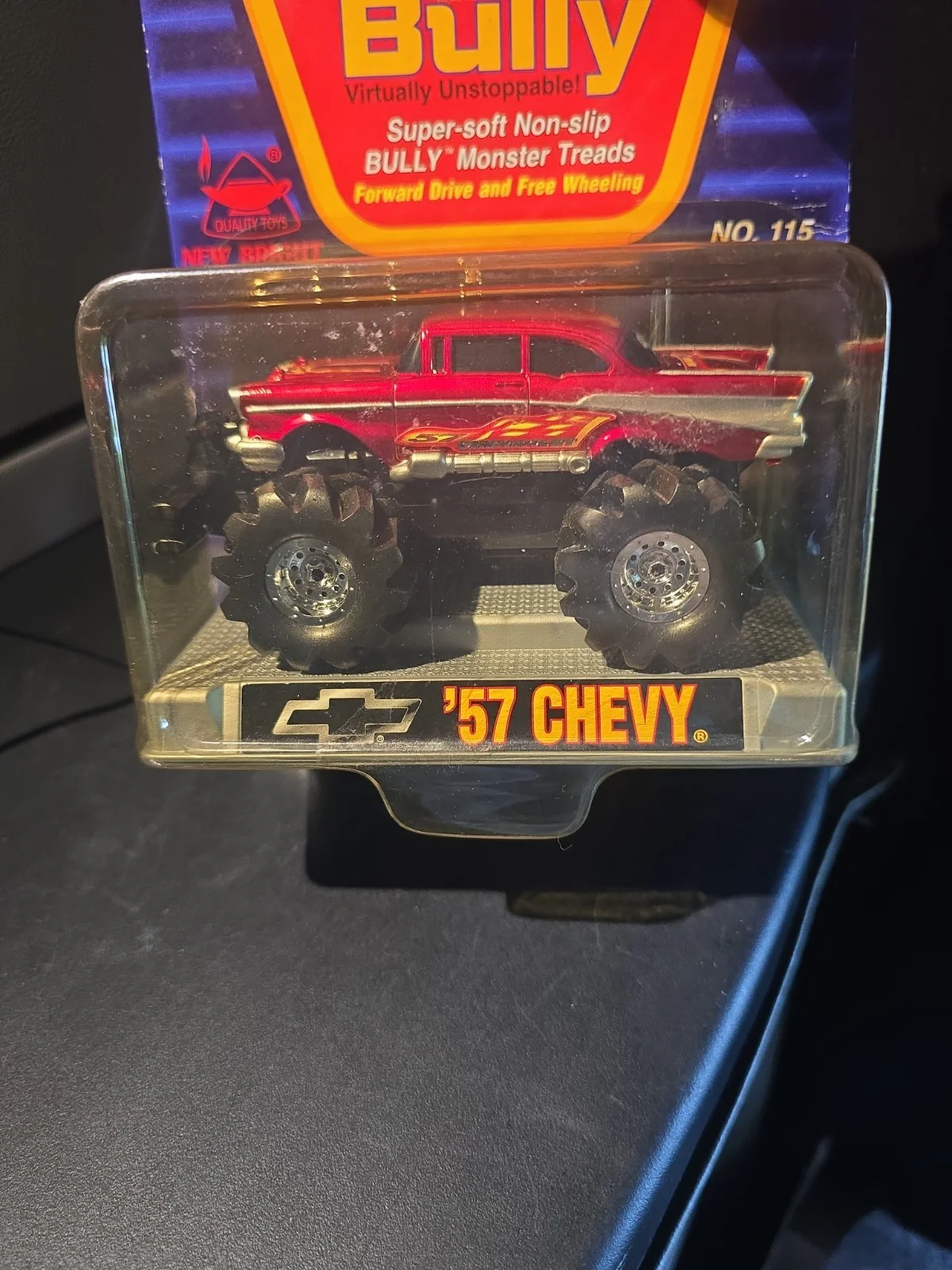 Classic 1999 New Bright 4x4 Battery-Operated Red 57 Chevy Stomper Vehicle - Image 2