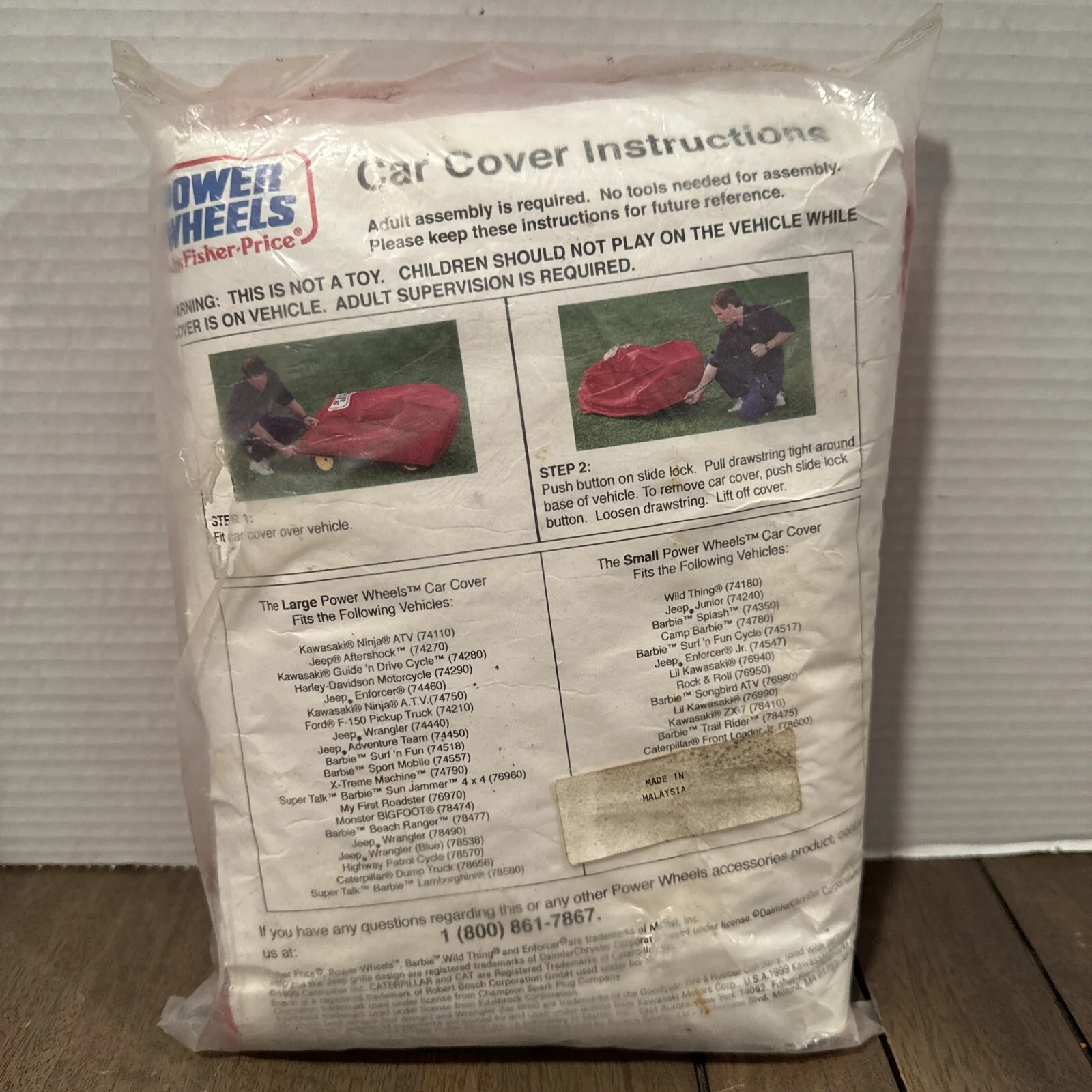 Vintage 1999 Small Red Ride-On Car with Power Wheels Cover - Image 7