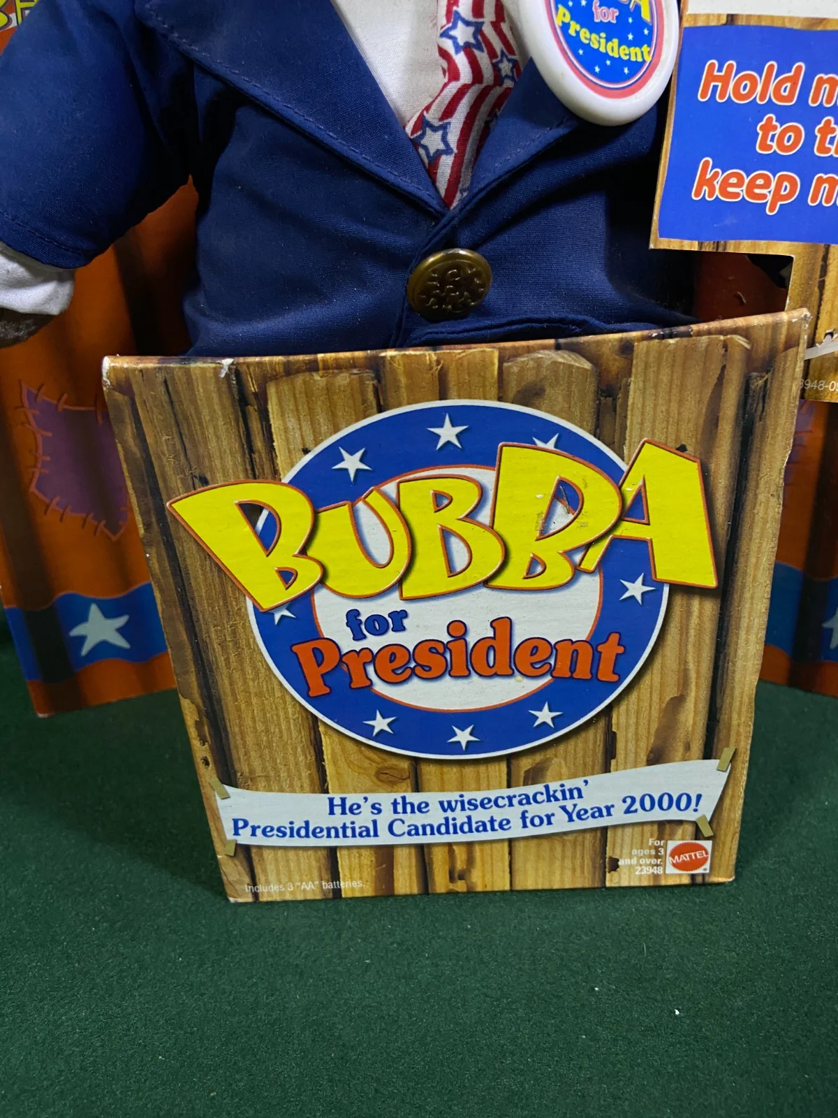 Bubba the Presidential Plush Bear Toy by Mattel 1999 with Humorous Dialogues - Image 2