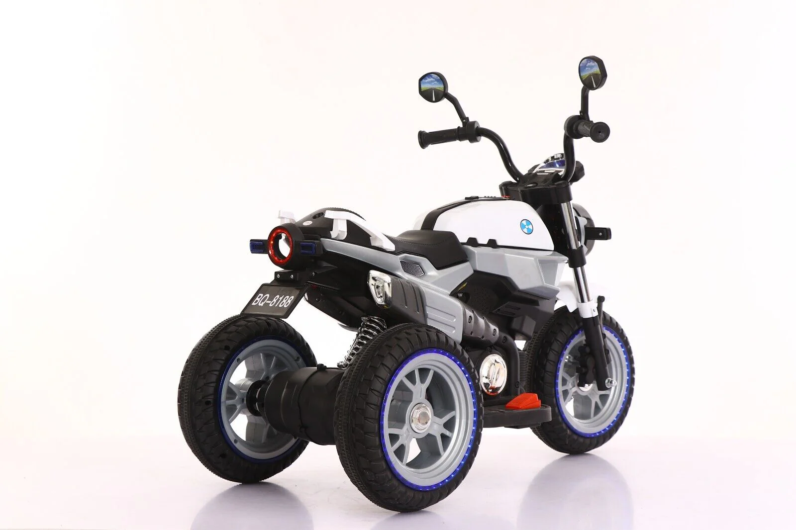 12V Kids Ride-On Motorcycle with 3 Wheels, LED Lights, and Audio Features - Image 6