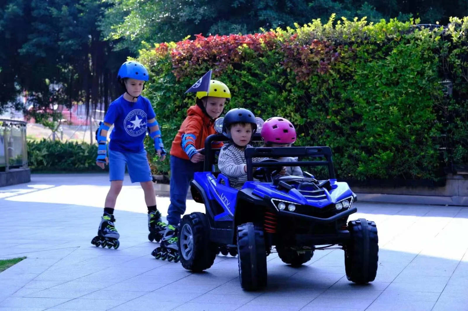 Kids 12V Ride-On Car with Remote Control, iPhone App Connectivity, and LED Lights - Image 10