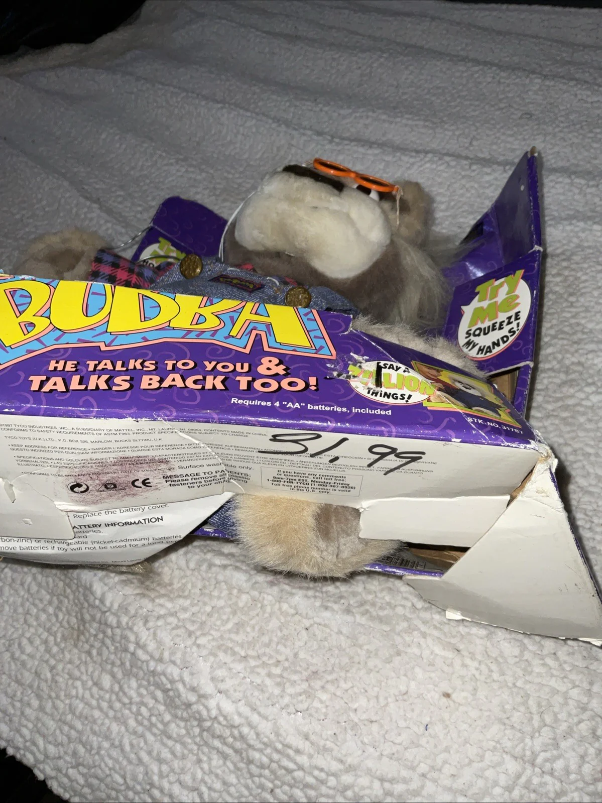 Vrg Real Talkin' Bubba Witty Talking Bear by Tyco 97 - Image 5