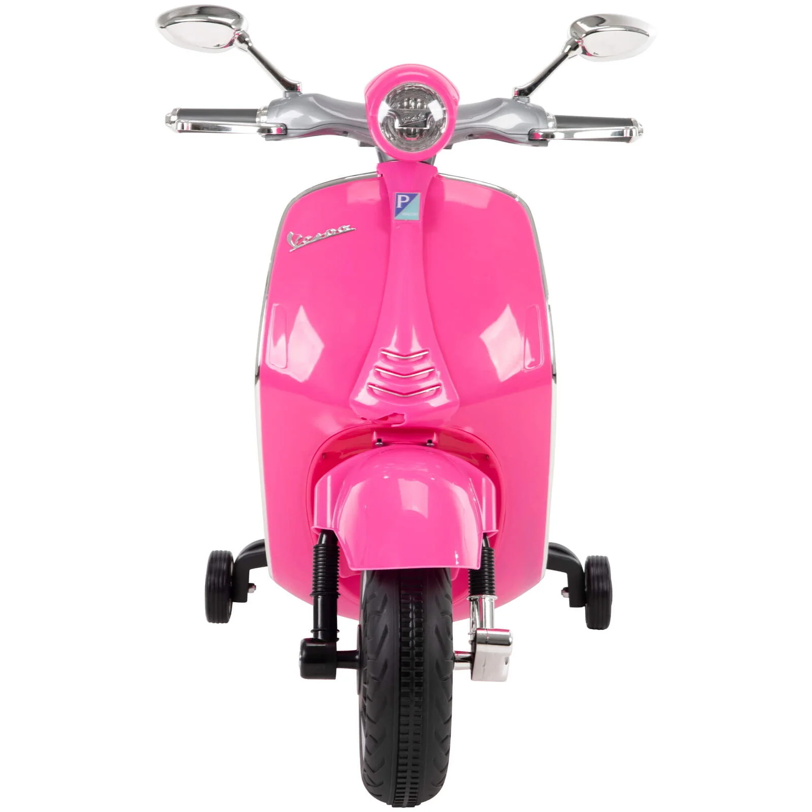 Vroom into Fun with the Huffy 6V Vespa Electric Scooter for Kids in Pink - Image 3