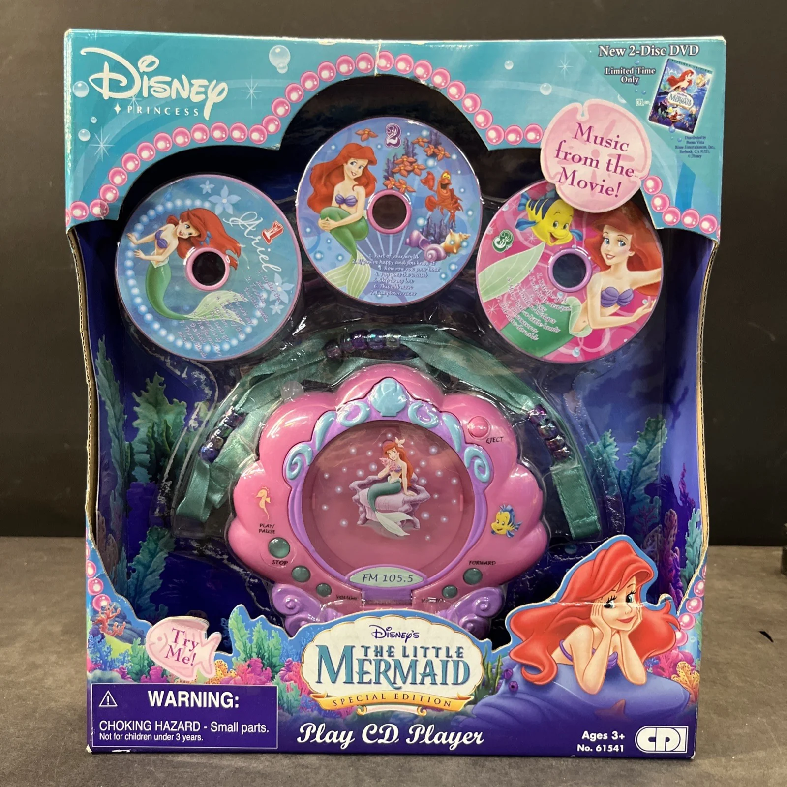 Disney The Little Mermaid Shell CD Player 2006 Collectible Edition