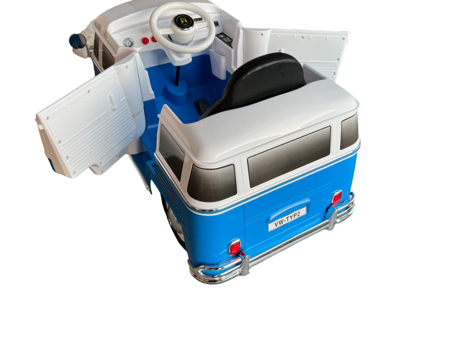 ROLLPLAY Blue VW T1 Bulli Kids Electric Vehicle - Image 12