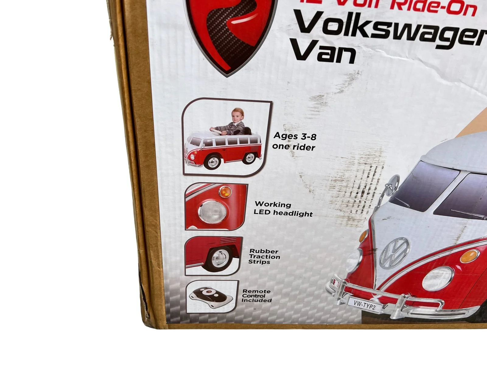 ROLPLAY Red VW T1 Bulli Electric Car for Kids - Image 5