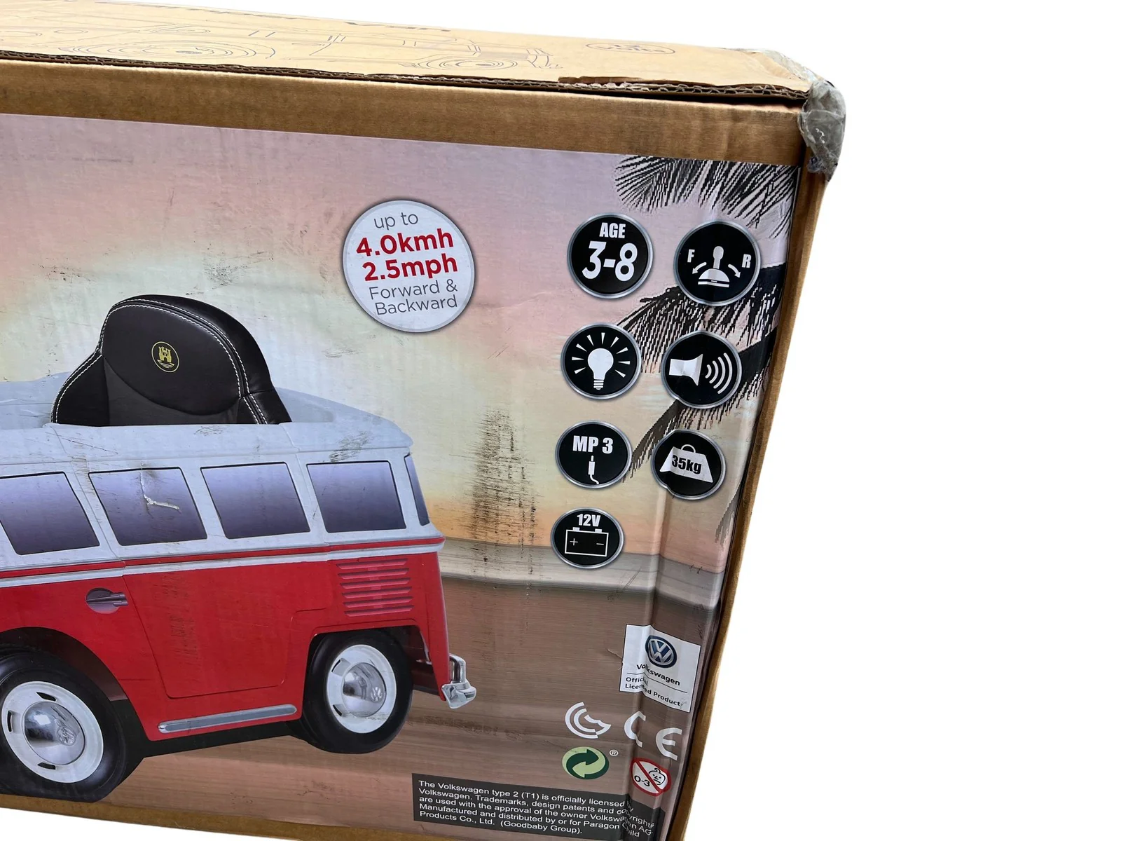 ROLPLAY Red VW T1 Bulli Electric Car for Kids - Image 7
