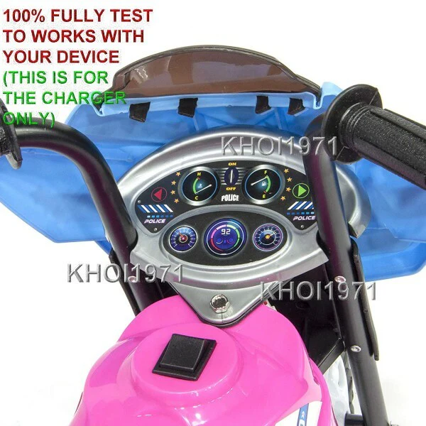 AC Wall Charger Adapter for Kid Motorz Little Police Patrol Ride-On Motorcycle - Image 4