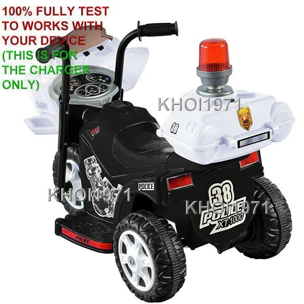 AC Wall Charger Adapter for Kid Motorz Little Police Patrol Ride-On Motorcycle - Image 3