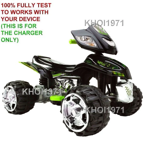 12 Volt AC Wall Charger Adapter for Monster Trax Quad Bike 4-Wheeler – Black and Green - Image 2