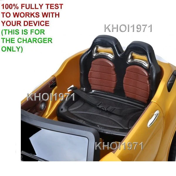 AC Wall Charger Adapter for Kids Ride-On Car with Remote Control, Gold, Model TY564944 - Image 4