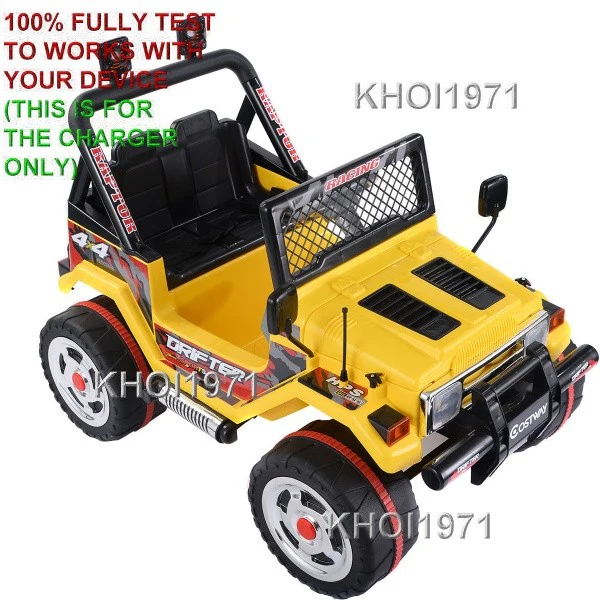 Yellow AC Wall Charger Adapter for Costway Drifter Jeep Truck Ride-On Toy - Image 3