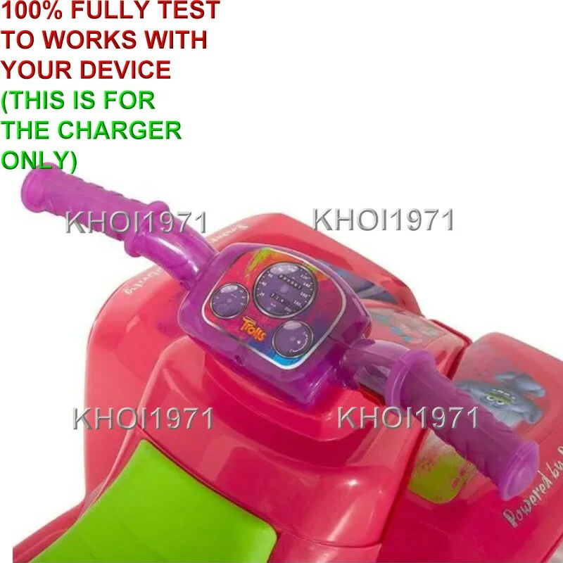 6V AC Wall Charger Adapter for Pink Quad Ride-On Battery Compatible with Trolls Models - Image 4