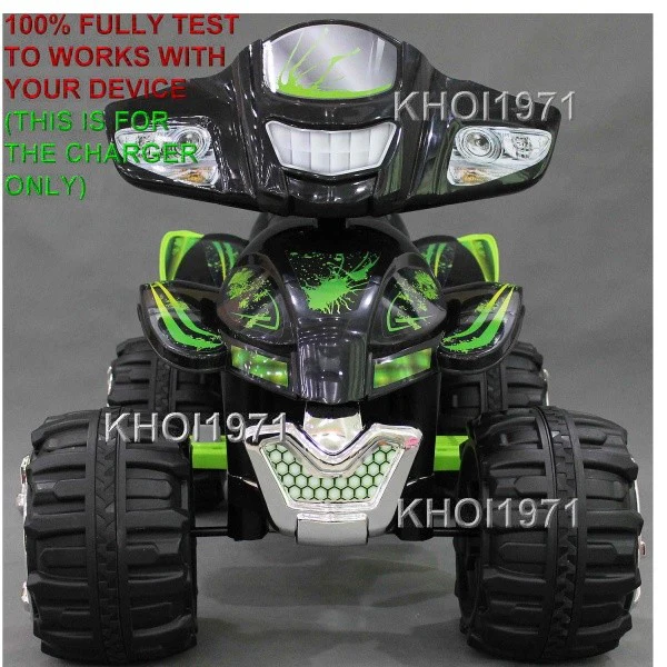 12-Volt AC Wall Charger Adapter for Monster Trax Quad Bike 4-Wheeler – Black and Green - Image 3
