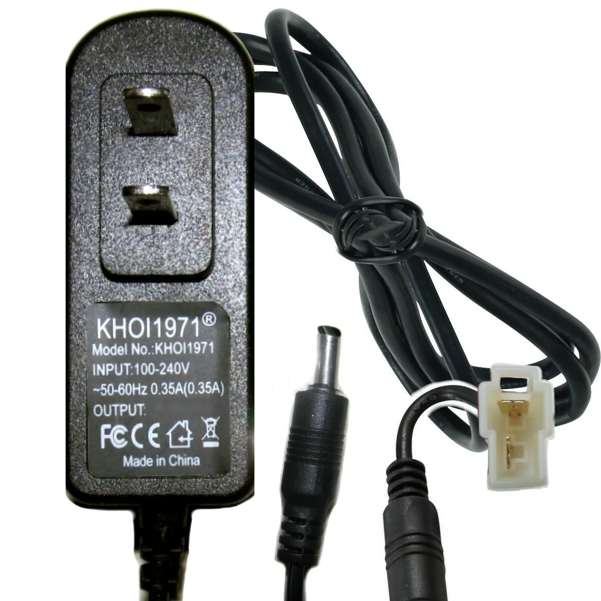 Yellow AC Wall Charger Adapter for Kid Motorz Construction Patrol Ride-On Truck Model 1158