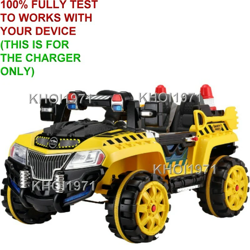 Yellow AC Wall Charger Adapter for Kid Motorz Construction Patrol Ride-On Truck Model 1158 - Image 2