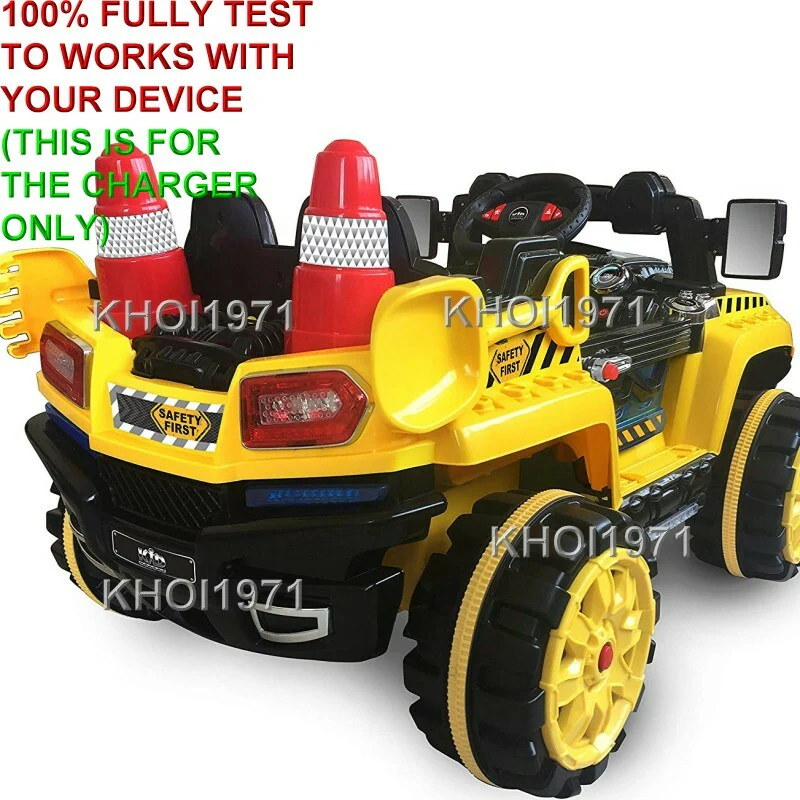 Yellow AC Wall Charger Adapter for Kid Motorz Construction Patrol Ride-On Truck Model 1158 - Image 3