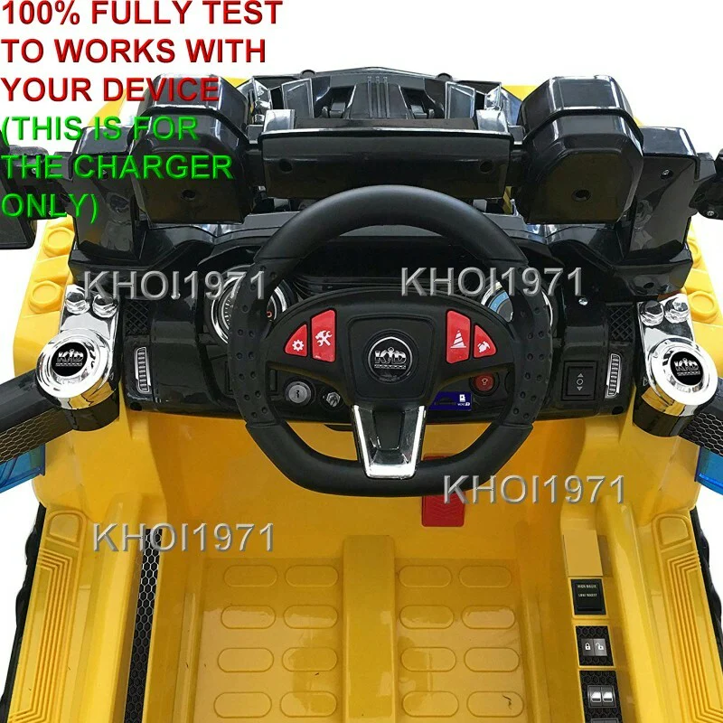 Yellow AC Wall Charger Adapter for Kid Motorz Construction Patrol Ride-On Truck Model 1158 - Image 4