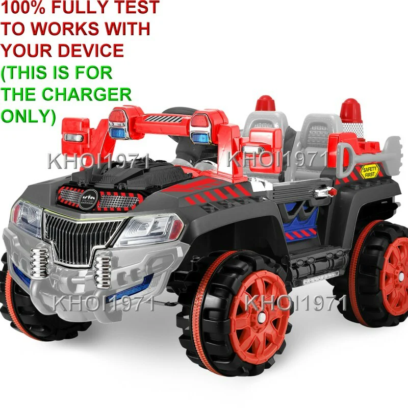 Black AC Wall Charger Adapter 8F4 1157 for Kid Motorz Construction Patrol Truck Ride-On - Image 2