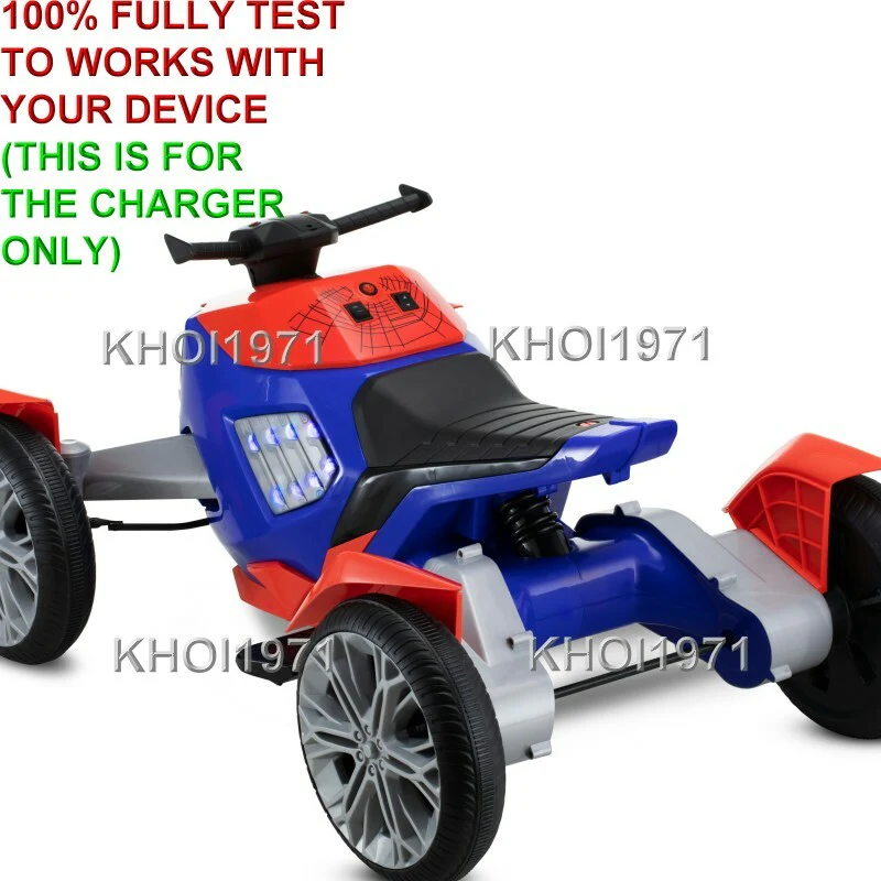 AC Adapter Charger for KidTrax Marvel Spiderman Spiderbike Ride-On KT1506WM 8F4 - Image 3
