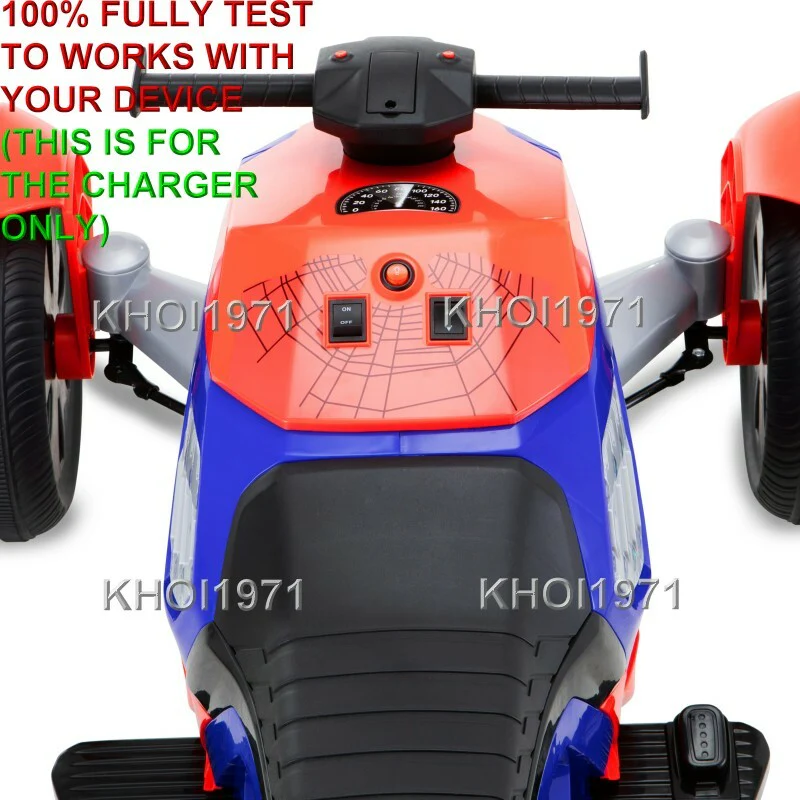 AC Adapter Charger for KidTrax Marvel Spiderman Spiderbike Ride-On KT1506WM 8F4 - Image 4