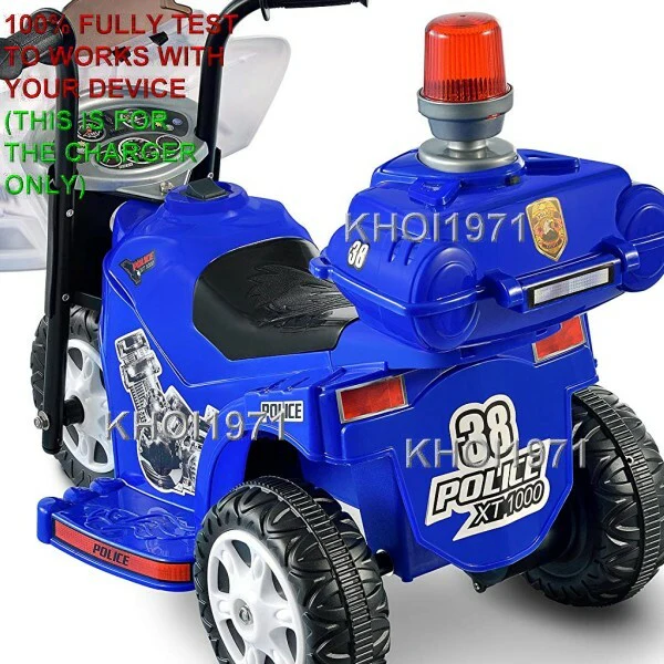 8FT AC Wall Charger Adapter for Kid Motorz Little Police Patrol Ride-On Motorcycle - Image 3