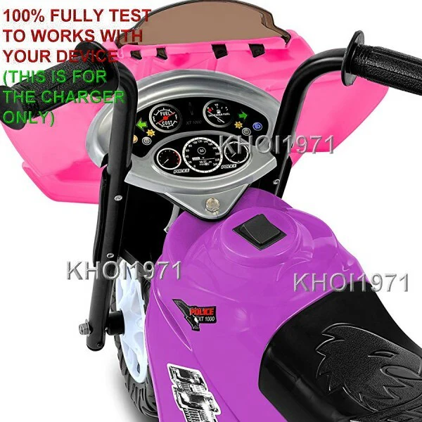 AC Wall Charger Adapter for Kid Motorz Little Police Patrol Ride-On Motorcycle 0287 - Image 4
