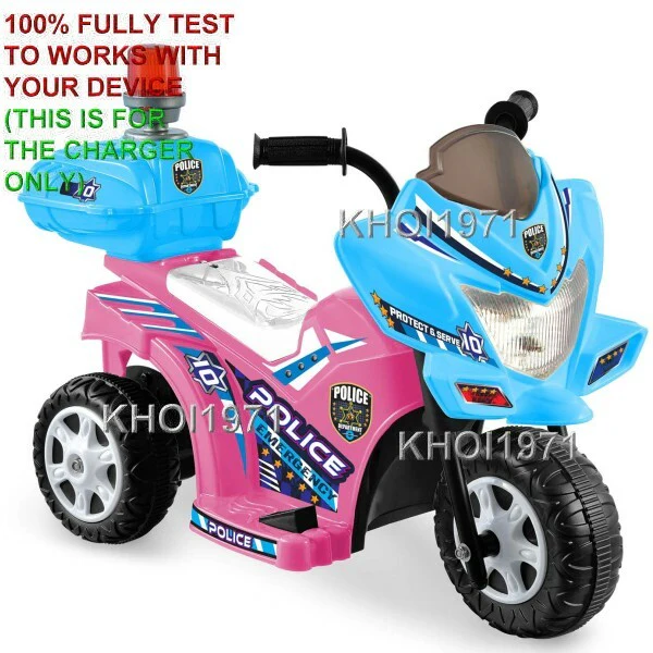 AC Wall Charger Adapter for Kid Motorz Little Police Patrol Ride-On Motorcycle 0291 - Image 2