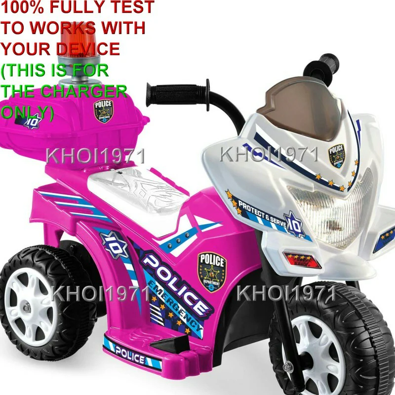 AC Wall Charger Adapter for Kid Motorz Little Police Patrol Ride-On Motorcycle 0292 - Image 2