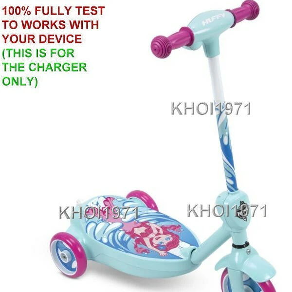 AC Wall Charger Adapter for 18037P 2-in-1 Bubble Scooter Mermaid Ride-On - Image 2