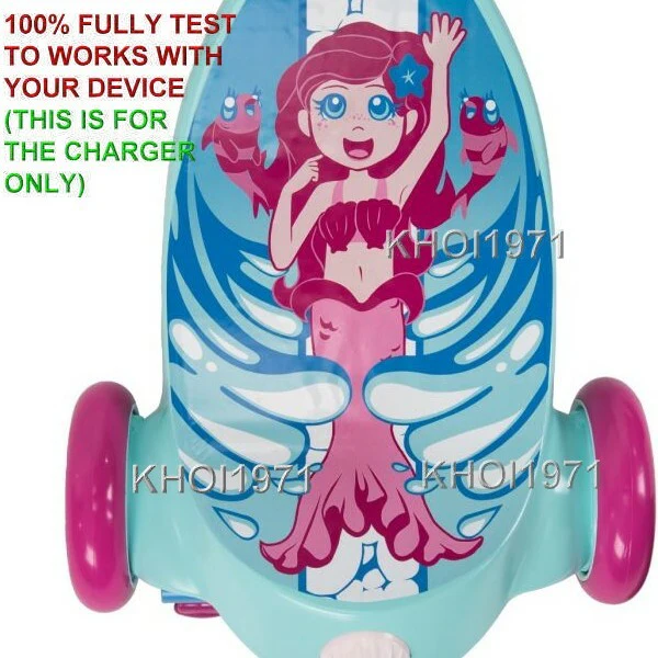 AC Wall Charger Adapter for 18037P 2-in-1 Bubble Scooter Mermaid Ride-On - Image 4