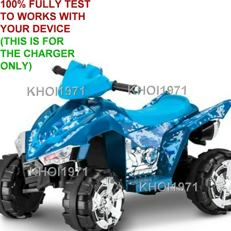 6V AC Wall Charger Adapter for Blue KT1158TGA KidTrax Camo Ride-On ATV - Image 2