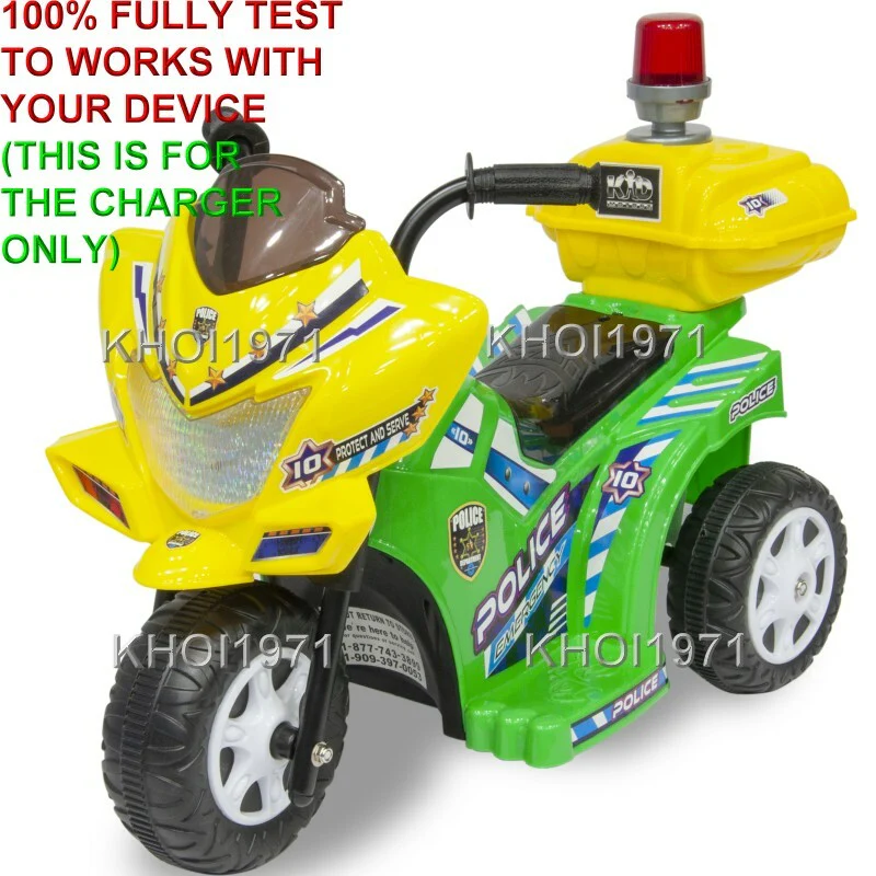 AC Wall Charger Adapter for Kid Motorz Little Police Patrol Ride-On Vehicles - Image 2