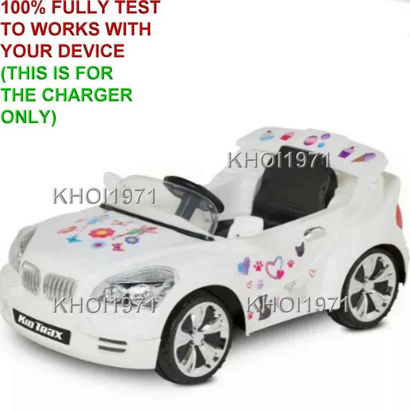 6V White Ride-On Charger AC Adapter for KT1327TG Kidtrax Custom Coupe - Image 3