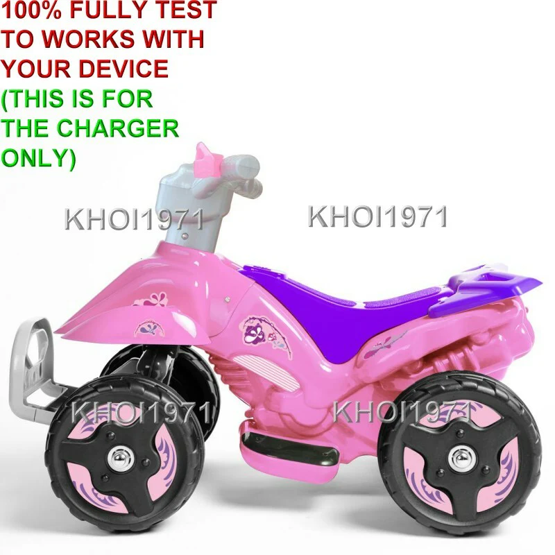 AC Wall Charger Adapter for 6V Ride-On ATV Quad Batteries in Pink and Blue - Image 3