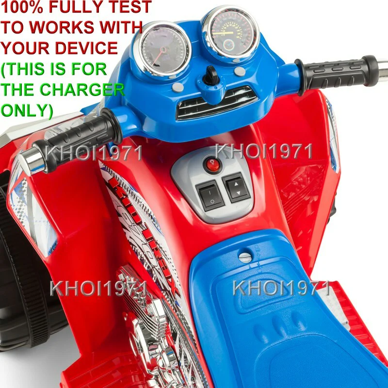 AC Wall Charger Adapter for Kid Trax KT670Z KT670ZA Red and Blue Ride-On ATV - Image 5