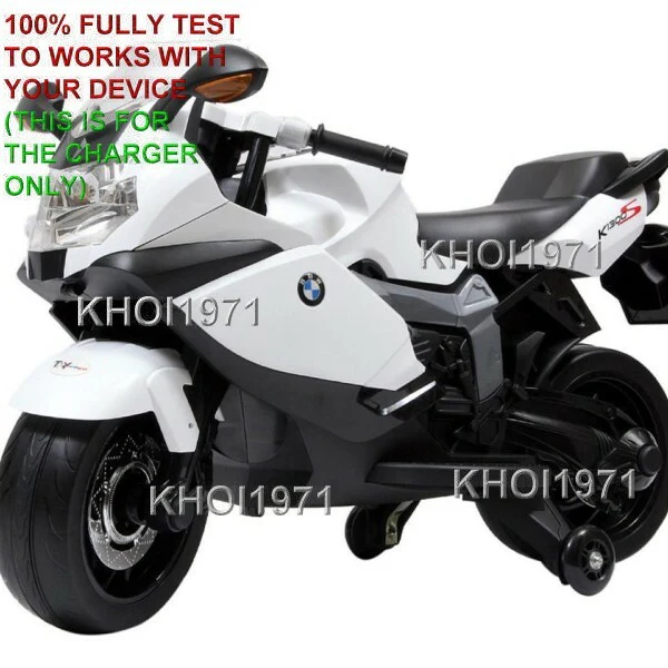 White AC Wall Charger Adapter for 12V BMW K1300S Motorcycle Ride-On Battery - Image 2