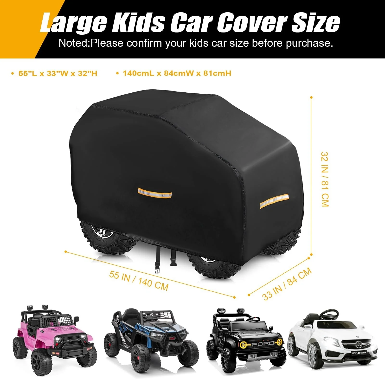All-Season Waterproof Kids Ride-On Car Cover - Durable Windproof Protection - Image 3