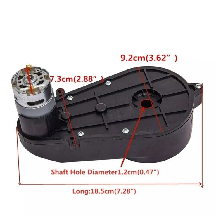 24V DC Motor with 30000RPM Gearbox for Kids Ride-On Cars and SUVs - Image 2