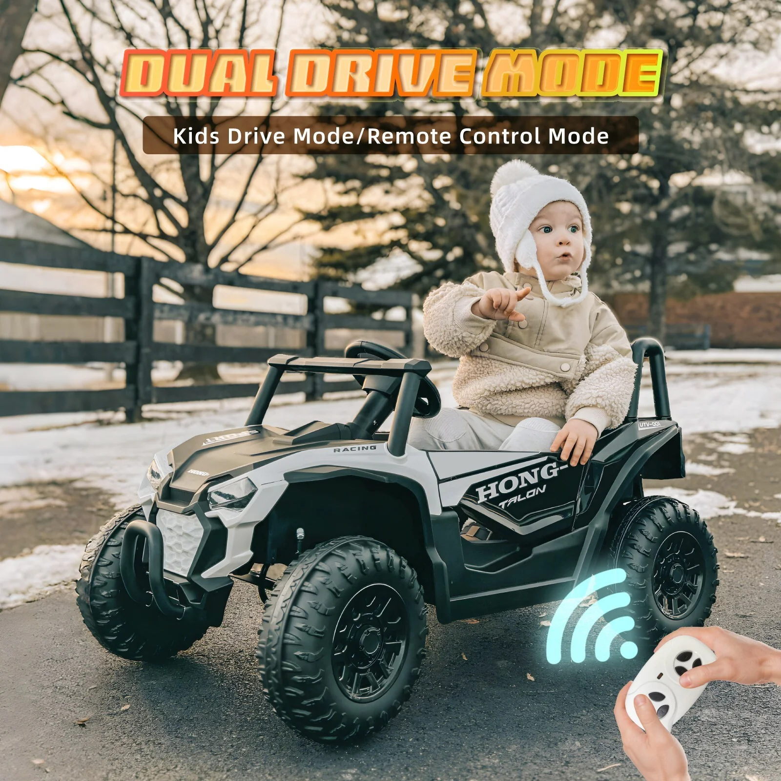 12V Electric Off-Road Kids Ride-On UTV with Battery Power and Remote Control - Image 2