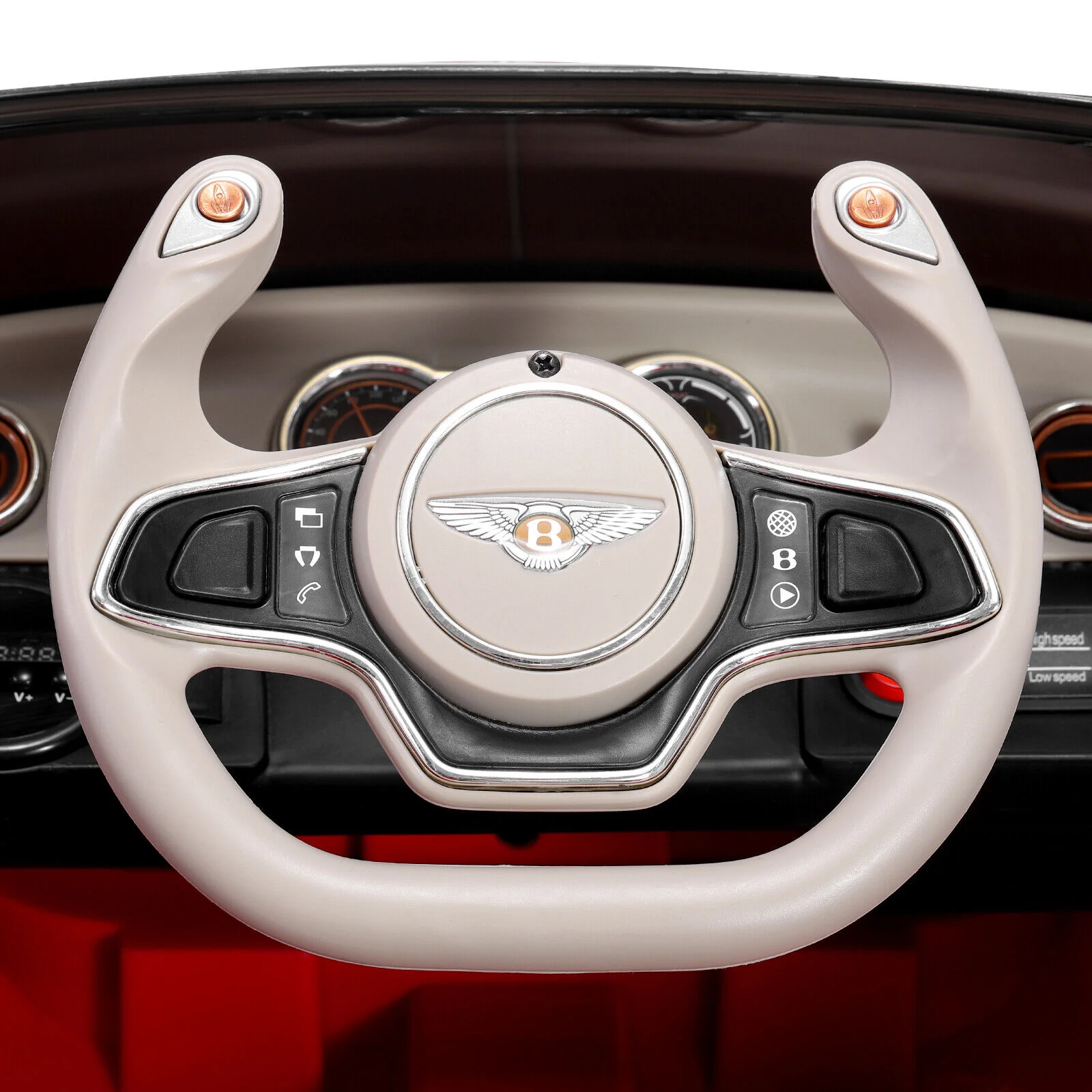 White Bentley Style Kids Electric Ride On Car with Remote Control - Perfect Gift for Little Drivers - Image 6