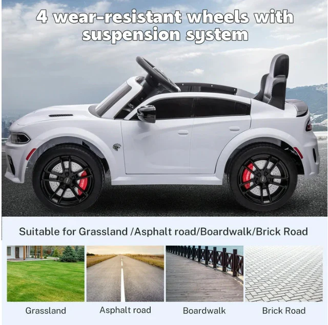 Electric Ride-On Car for Kids with Safety Belt, Parental Remote Control, and Music - Image 2