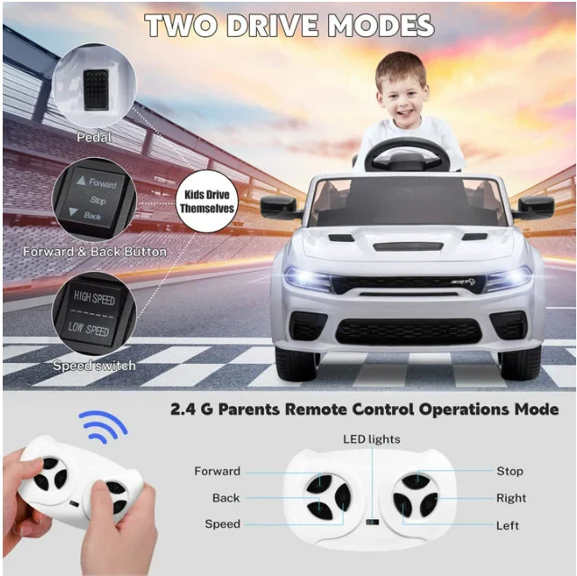 Electric Ride-On Car for Kids with Safety Belt, Parental Remote Control, and Music - Image 5