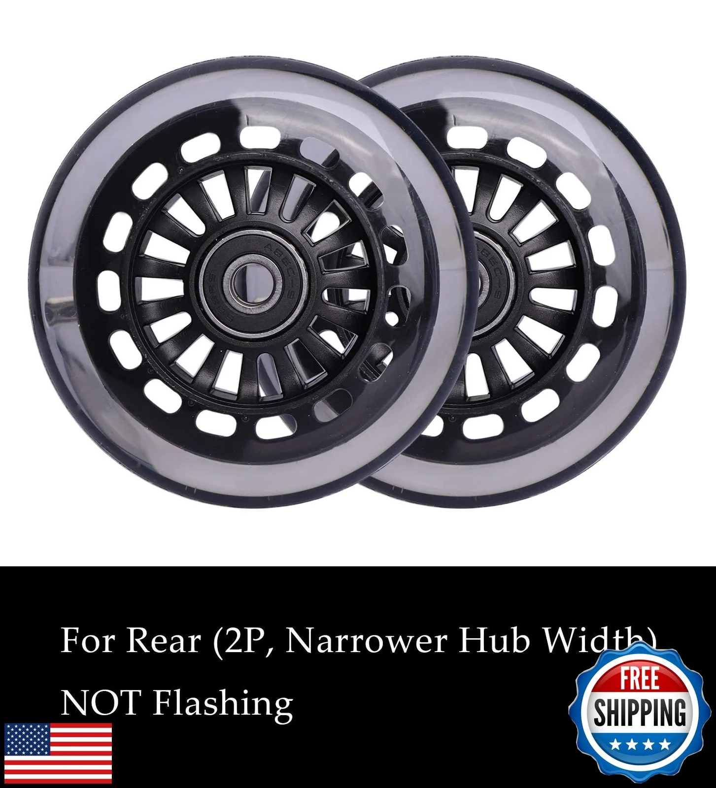 Polyurethane Front Replacement Wheels Set with Illuminated Lights for Wiggle Car Swing Car - Image 3